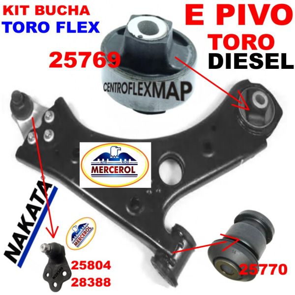 KIT BUCHA E PIVO TORO DIESEL E FLEX TODOS ANOS